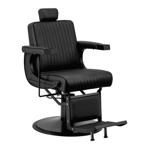 Scaun de frizerie Gabbiano Visionerio negru cu cadru negru