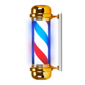 Reclama lunimoasa pentru frizerie BB-02 auriu mare