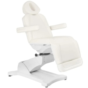 Scaun cosmetic electric Azzurro 869A rotativ cu 4 motoare, alb - Img 2