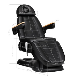 Scaun cosmetic electric SILLON Lux 273B 3 actuatoare negru - Img 4