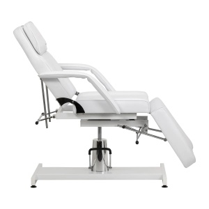 Scaun cosmetic hidraulic Sillon 210 cu suport alb - Img 7