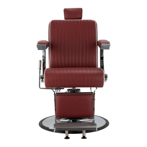 Scaun de frizerie Gabbiano Visionerio cu cadru cromat roșu - Img 10