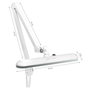 Lampă de lucru elegantă cu LED-uri 801-tl, cu intensitate și culoare a luminii albe reglate pe menghină - Img 3