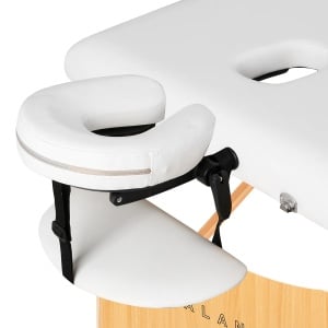Masă de masaj pliabilă din lemn BALANCE cu 2 segmente 190x70 albă - Img 10