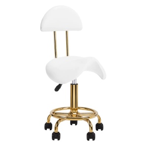 Scaun cosmetic 6001-G alb auriu categoria a doua - Img 6