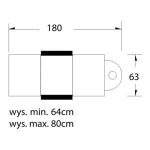 Scaun cosmetic hid. basic 210 alb pe roți - Img 2