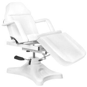 Scaun cosmetic hidraulic A 234D cu suport alb