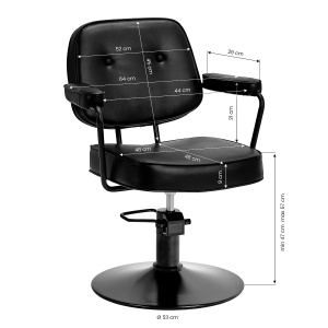 Scaun de coafură Hair System Tru Noir Negru - Img 3