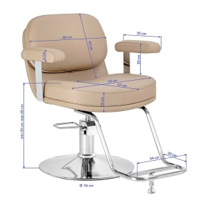 Scaun de coafură Omega Astra bej - Img 3