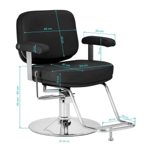 Scaun de coafură Omega Astra Plus negru - Img 3