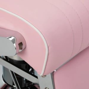 Scaun de frizerie Gabbiano Visionerio, cadru cromat roz - Img 6