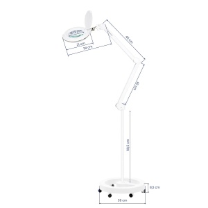Lampă cu lupă Elegante 6031 cu 60 de LED-uri 3D SMD, completă cu suport reglabil și control al intensității luminii - Img 4