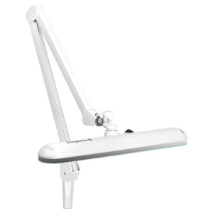 Lampă de atelier LED elegantă, menghină standard albă 801st
