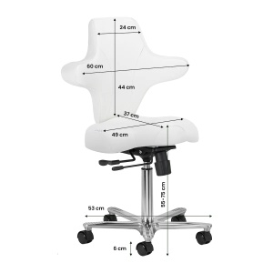 Scaun cosmetic Azzurro Special 152 alb-zăpadă - Img 4