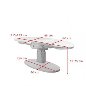 Scaun cosmetic electric Sillon Eclipse cu 3 motoare, alb - Img 5