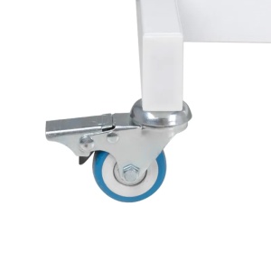 Scaun cosmetic hid. basic 210 alb pe roți - Img 3