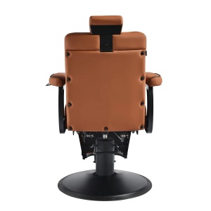 Scaun de frizerie Gabbiano Levi cu cadru negru maro - Img 10