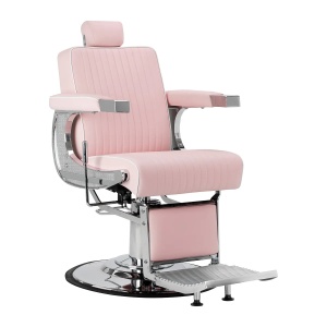 Scaun de frizerie Gabbiano Visionerio, cadru cromat roz