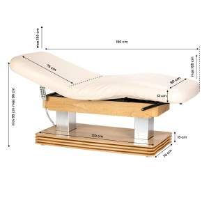 Șezlong SPA Sillon Comfort crem cu bază maro deschis - Img 2