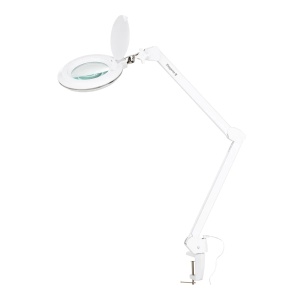 Lampă cu lupă Elegante 6031, 60 LED-uri 3D SMD, pentru blaturi de masă, cu intensitate luminoasă reglabilă