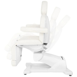 Scaun cosmetic electric Azzurro 869A rotativ cu 4 motoare, alb - Img 3