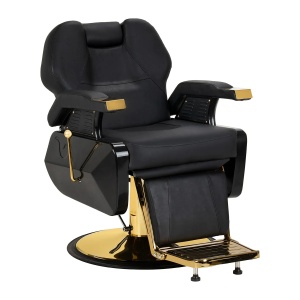 Scaun de frizerie Hair System New York, negru, auriu