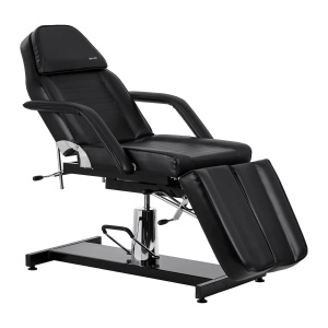 Scaun de pedichiură hidraulic Sillon 210 cu funcție de balansare și suport pentru picioare divizat, negru
