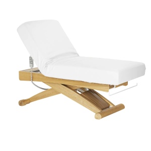 Șezlong SPA Sillon Siesta alb cu bază maro deschis - Img 10
