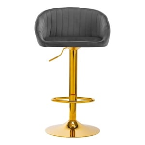 Scaun 4Rico Bar Hocker QS-B16G catifea - Img 4