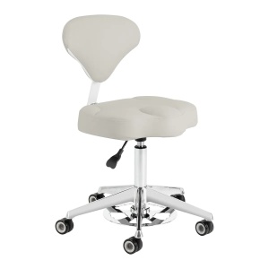 Scaun cosmetic Azzurro 156-F gri cu suport pentru scaun