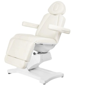 Scaun cosmetic electric Azzurro 869A rotativ cu 4 motoare, alb - Img 10