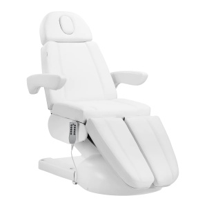 Scaun cosmetic electric Azzurro Lux pentru pedichiură, 5m, alb