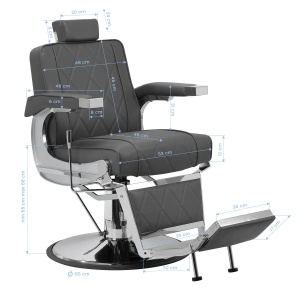 Scaun de frizerie Hair System BM88066 gri - Img 5