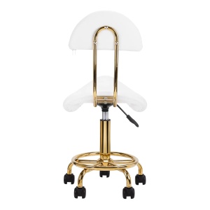 Scaun cosmetic 6001-G alb auriu categoria a doua - Img 4
