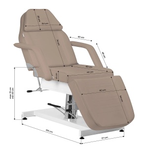 Scaun cosmetic hidraulic Sillon v2 210 modern maro - Img 4