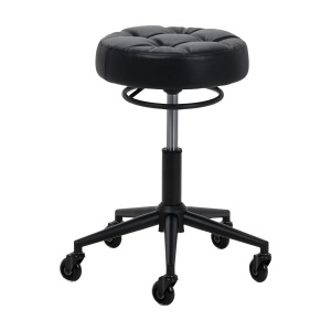 Scaun de coafură Gabbiano D054 negru cu bază neagră - Img 6