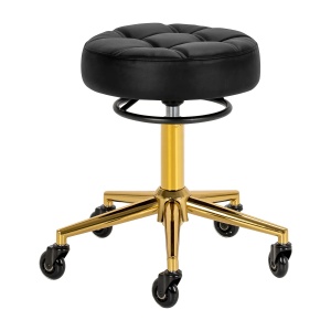 Scaun de coafură Gabbiano D054G, negru-auriu