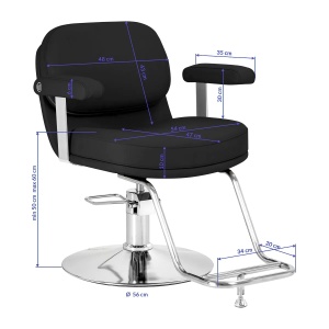 Scaun de coafură Omega Astra negru - Img 2
