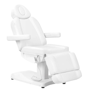 Scaun cosmetic electric Azzurro 803D cu 3 motoare, alb