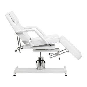 Scaun cosmetic hidraulic Sillon 210 cu suport alb - Img 9