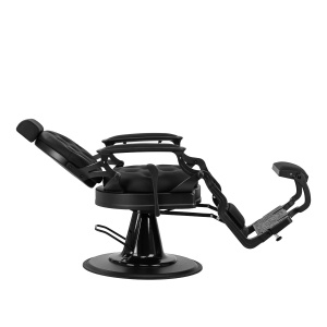Scaun de frizerie Gabbiano Niccolo negru cu cadru negru - Img 10