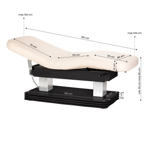 Șezlong SPA Sillon Comfort crem cu bază neagră - Img 3