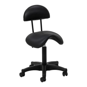 Scaun cosmetic 6001 negru cu bază neagră