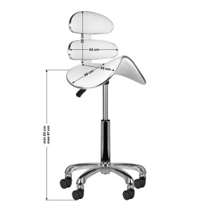 Scaun cosmetic Roll Speed AM-880 alb - Img 4