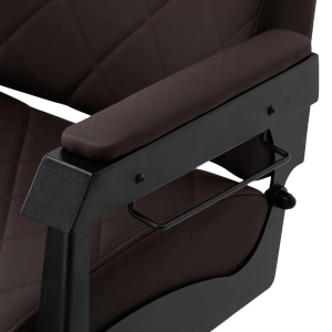 Scaun de frizerie Gabbiano Bruno cu cadru negru, maro - Img 6