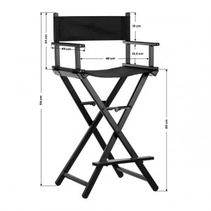 Scaun de machiaj make-up pliabil alu negru - Img 2