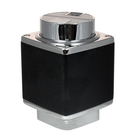 Brichetă Sarome de birou piezoelectrică, gris metalizat cu argintiu lucios, prezentare asezata pe postament