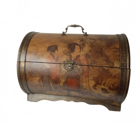 Cufar lemn motive japoneze gheise,40x30cm - Img 4