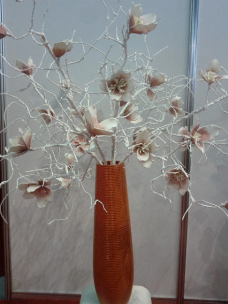 Floare decorativa, creanga Magnolie roz L 85cm - Img 4
