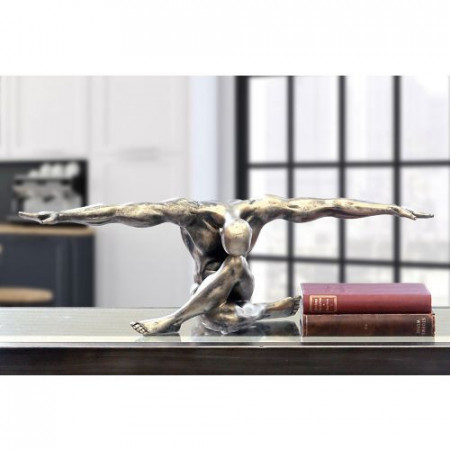 Statueta barbat in echilibru,bronz,L61cm - Img 3